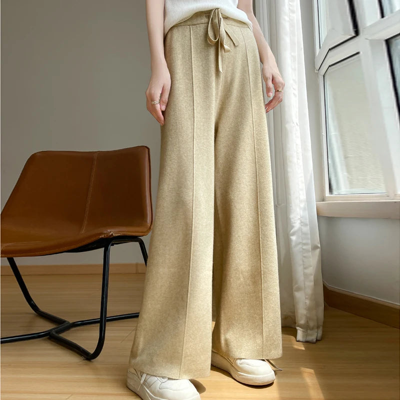 Clara relaxed cashmere wide pants