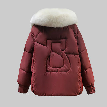 ELENA MANTEAU  KOREAN EN LAINE ET FOURRURE DE LUXE