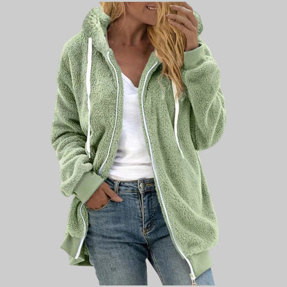 MIA VESTE À CAPUCHE EN PELUCHE DE LUXE