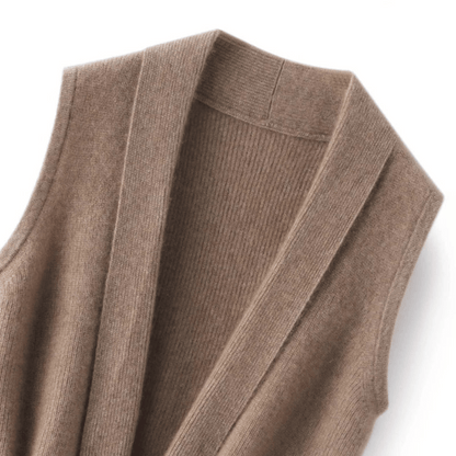 Clara Wrap-Style Vest in Soft and Elegant Knit