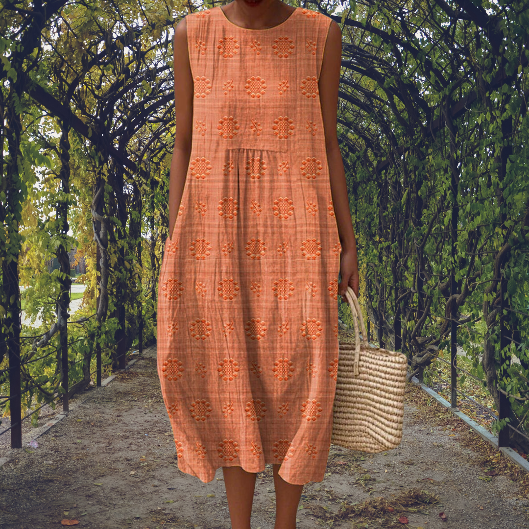 Aikaterini | Robe Élégante Sans Manches à Poches