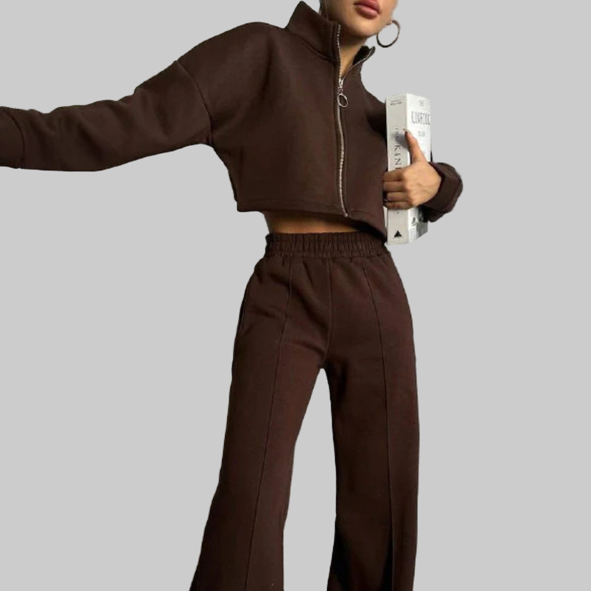 Ensemble  Uni Pull à Col Rond et Pantalon Long