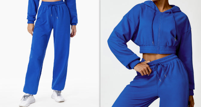 Ensemble Sweat Zippé Chaud et Décontracté