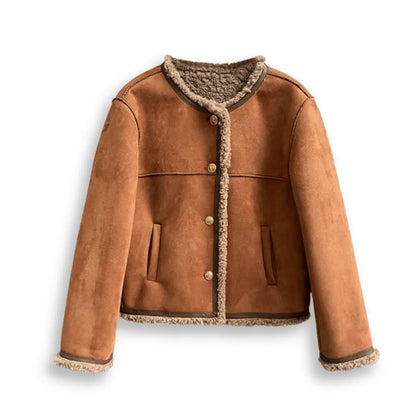 Clémence Veste Sherpa Douce et Élégante
