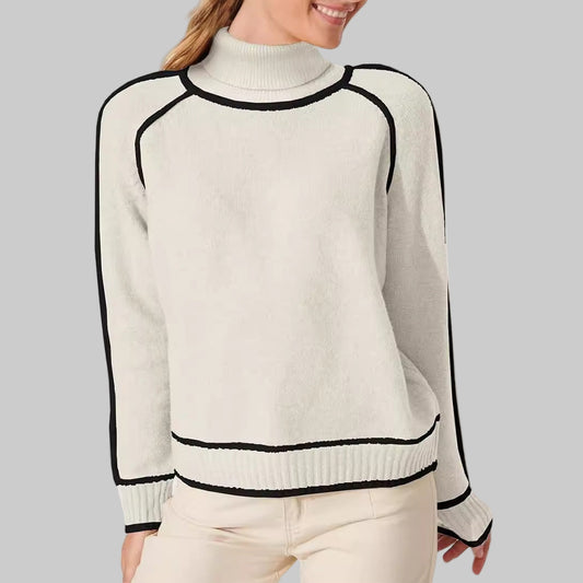EMMA PULL COL HAUT TRICOT