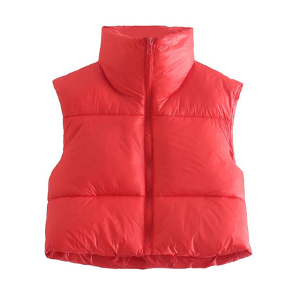 Sleeveless Winter Short Jacket – British Elegance and Style