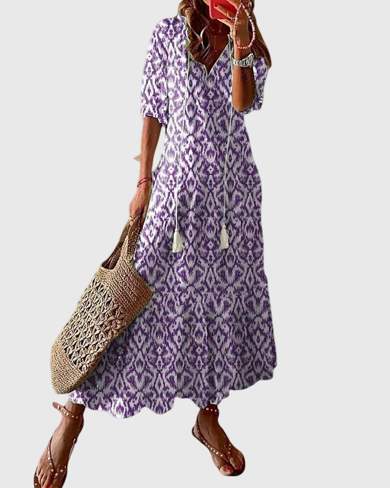 Amalia | Robe longue bohème vintage