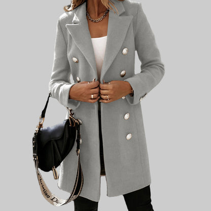 ELENA MANTEAU LONG DRAP DE LAINE PREMIUM