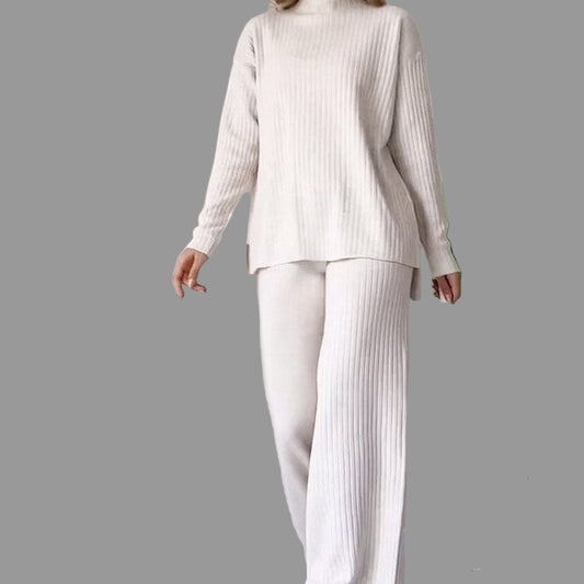 Robe Pull Col Roulé – Ensemble Tricoté Décontracté