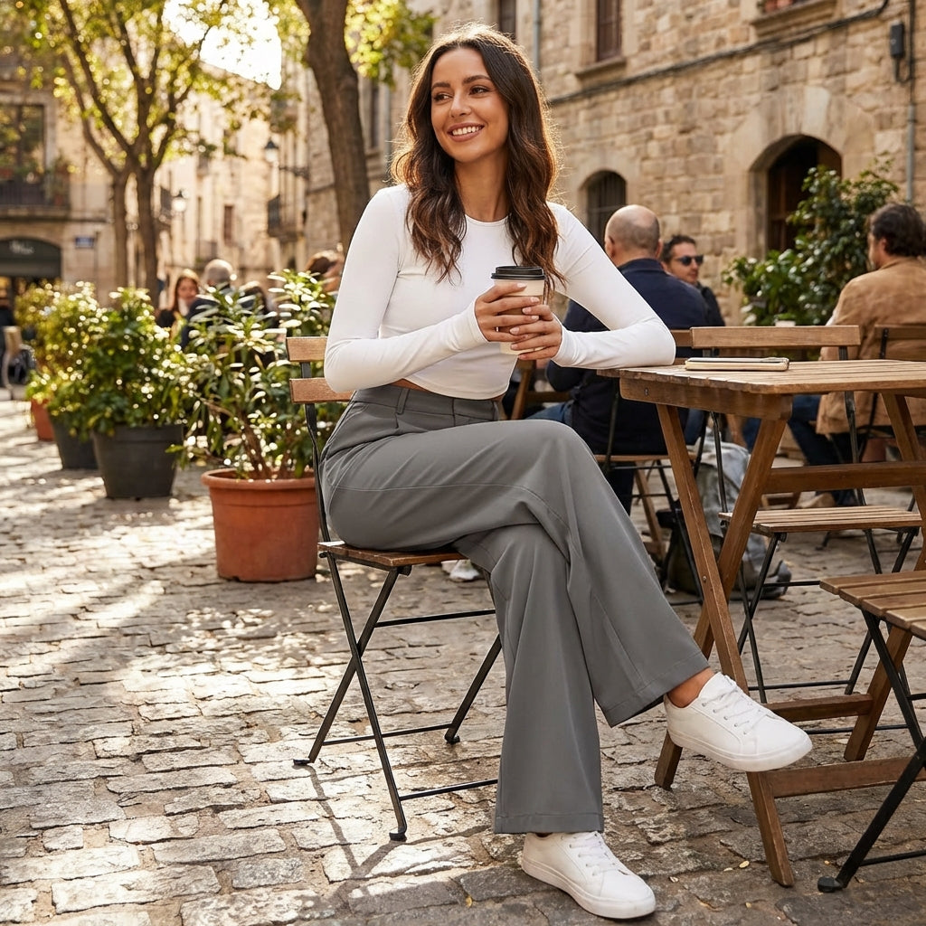 CAMILLE PANTALON EN SOIE DE VISCOSE PRÉCIEUSE