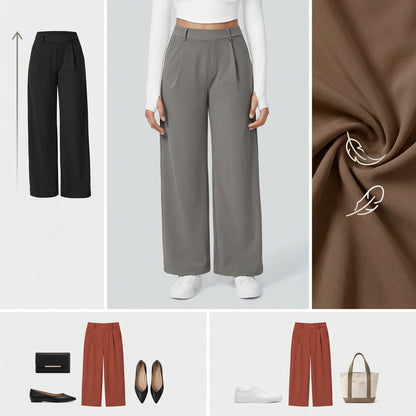 CAMILLE PANTALON EN SOIE DE VISCOSE PRÉCIEUSE