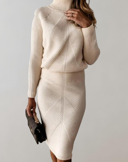 Léa Elegant and Comfortable Ribbed Knit Set