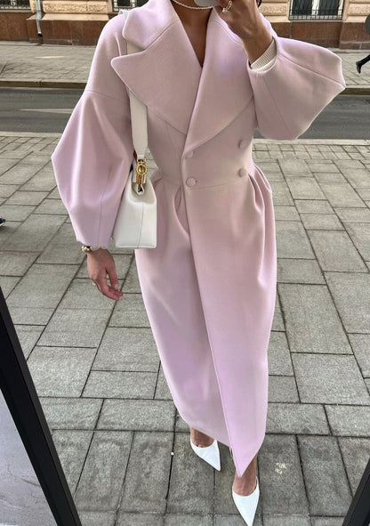 Vintage Long Coat with Lantern Sleeves