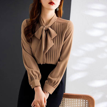 Elise Chiffon Blouse with Elegant Bow