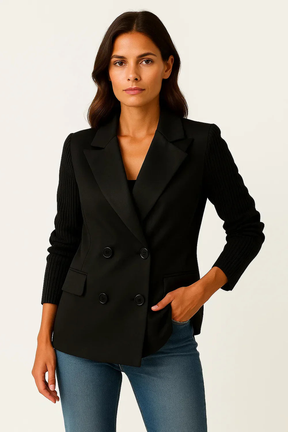 Léa Blazer Soft Knitwear