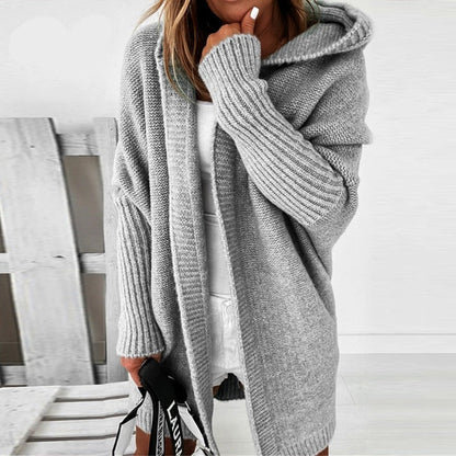 Léa Soft and Elegant Hooded Knit Cardigan