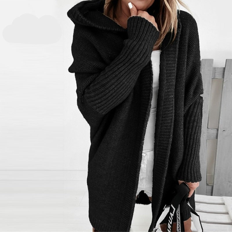 Léa Soft and Elegant Hooded Knit Cardigan