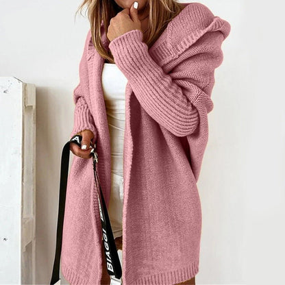 Léa Soft and Elegant Hooded Knit Cardigan