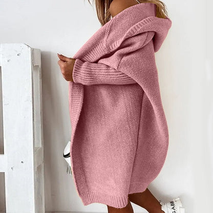 Léa Soft and Elegant Hooded Knit Cardigan