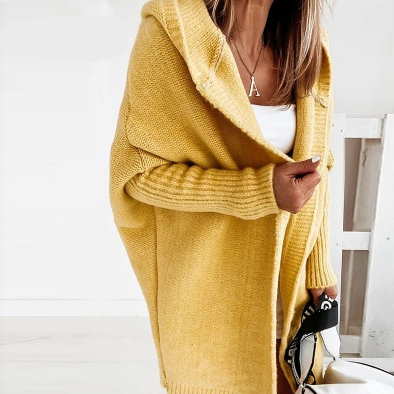 Léa Soft and Elegant Hooded Knit Cardigan