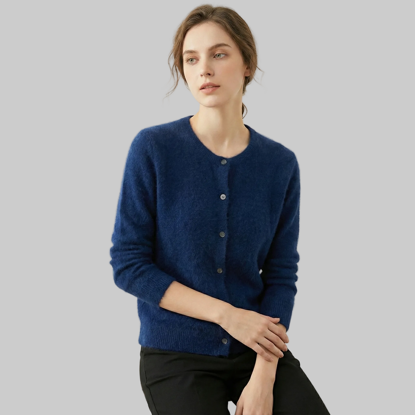 CLARA CARDIGAN IN SOFT AND LUXURIOUS MINK CASHMERE