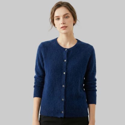 CLARA CARDIGAN IN SOFT AND LUXURIOUS MINK CASHMERE