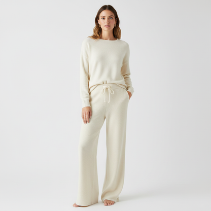 Emma Luxurious Wide-Leg Cashmere Trousers