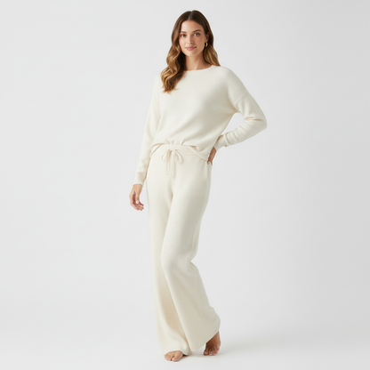 Emma Luxurious Wide-Leg Cashmere Trousers
