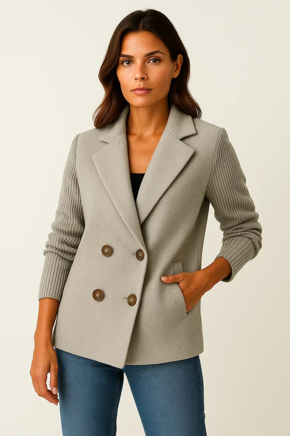 Léa Blazer Soft Knitwear