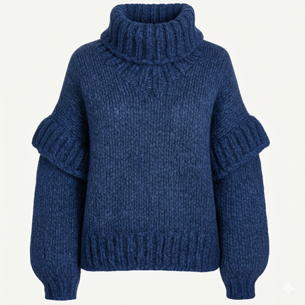 LÉA  PULL CHUNKY EN LAINE ALPAGA