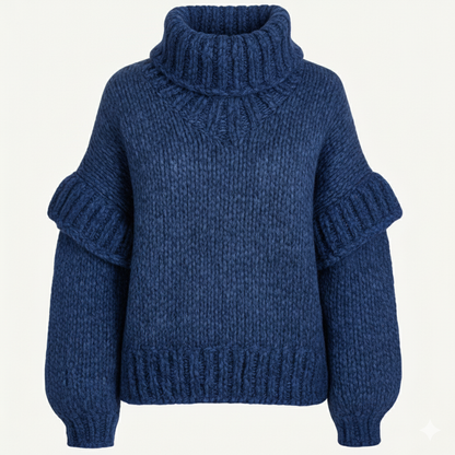 LÉA  PULL CHUNKY EN LAINE ALPAGA