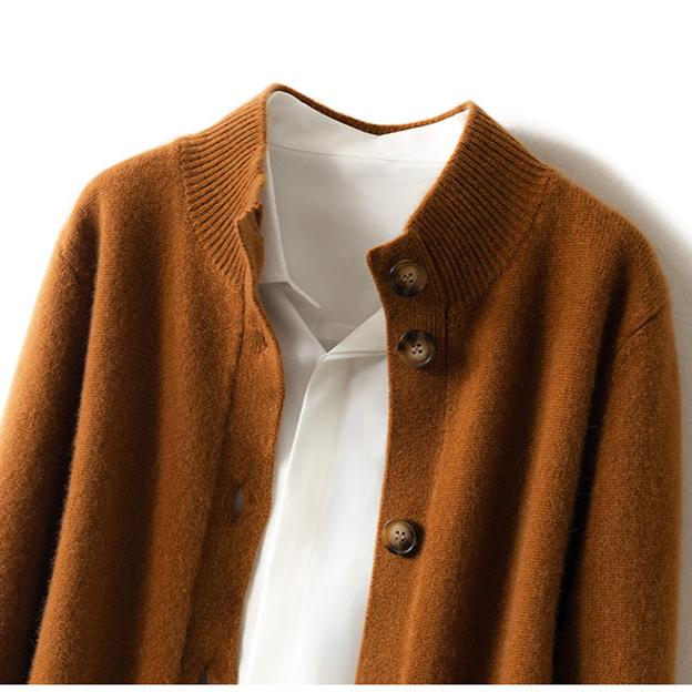 Camille Signature Button Cardigan in Wool &amp; Cashmere