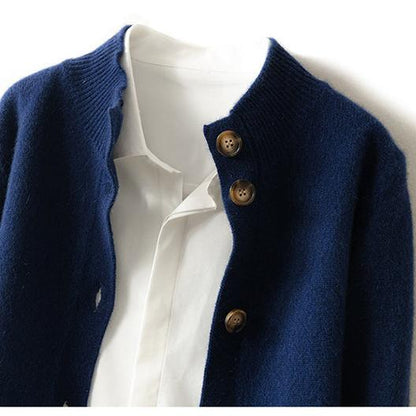 Camille Signature Button Cardigan in Wool &amp; Cashmere