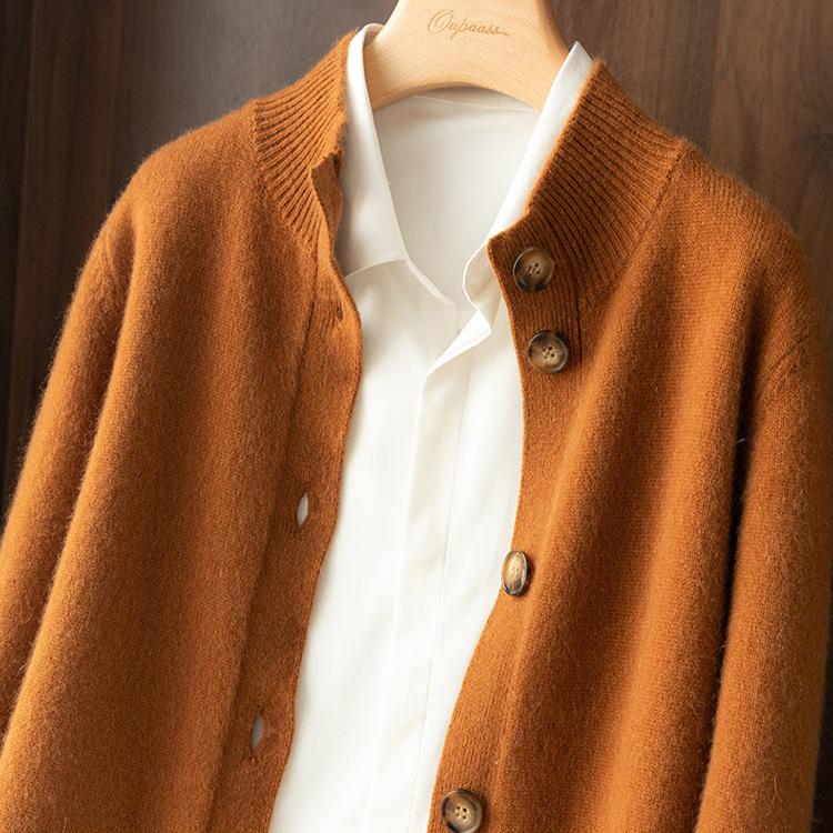 Camille Signature Button Cardigan in Wool &amp; Cashmere