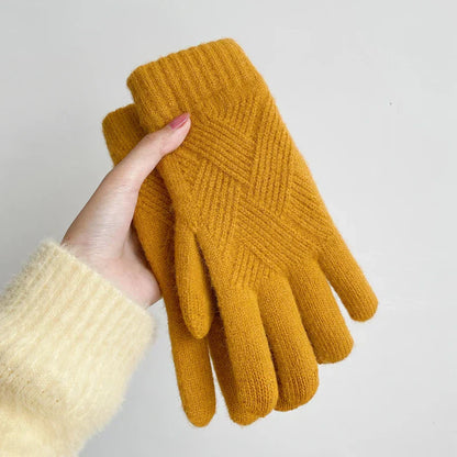 Lena Diamond Knit Cashmere Gloves