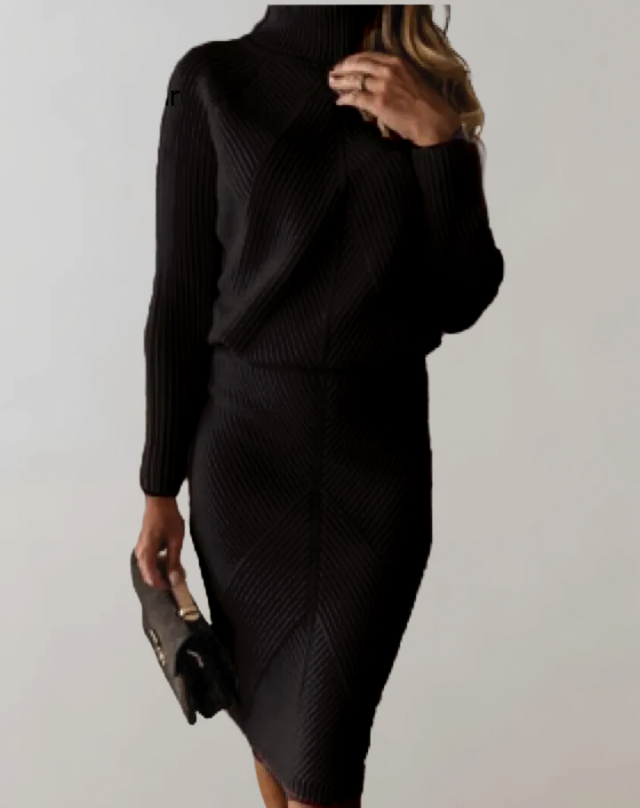 Léa Elegant and Comfortable Ribbed Knit Set