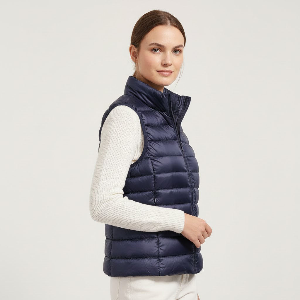 Léa Élégante Légère Doudoune Sans Manches