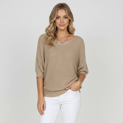 Léa Soft Knit Boat Neck Sweater