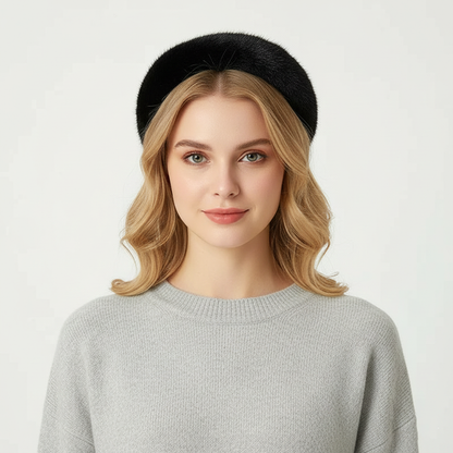 Léa bandeau luxe en fausse fourrure