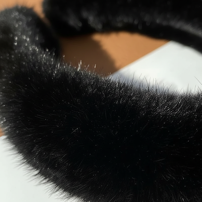 Léa bandeau luxe en fausse fourrure