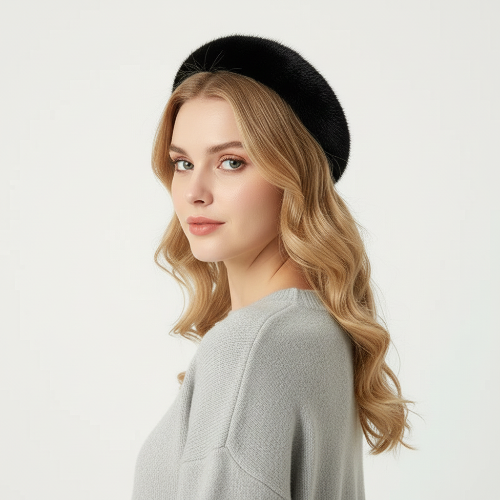 Léa bandeau luxe en fausse fourrure