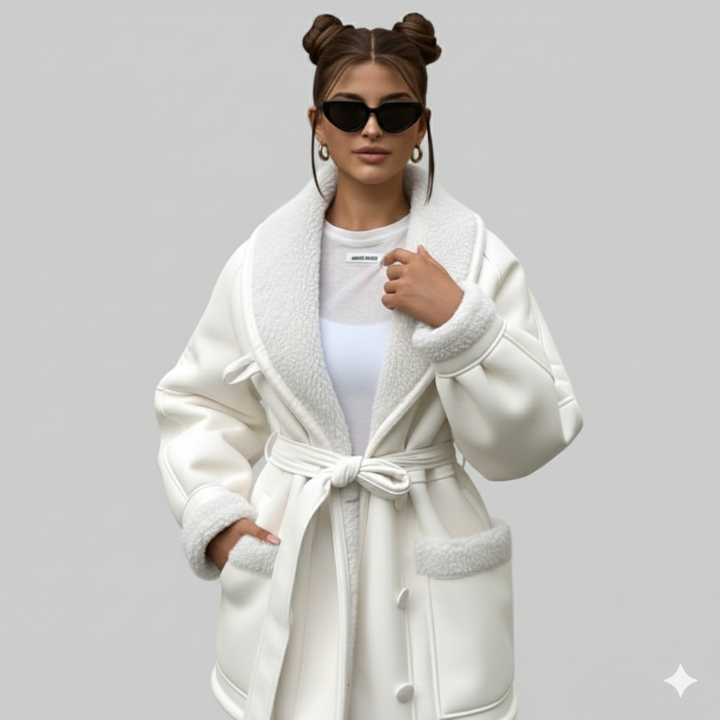 Manteau Style Coréen – Manches Longues Avec Poches