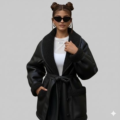 Manteau Style Coréen – Manches Longues Avec Poches