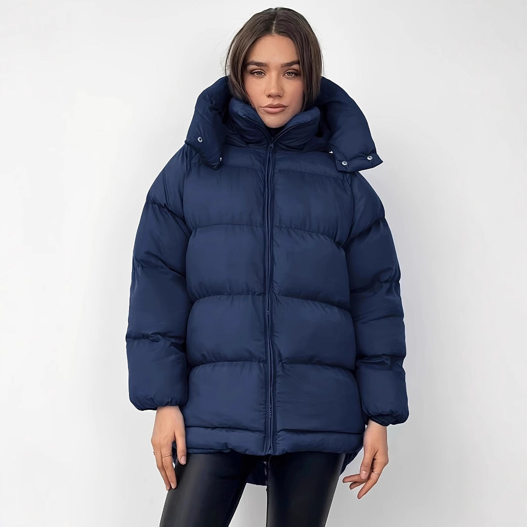 Manteau Matelassé Mi-long Épais et Chaud
