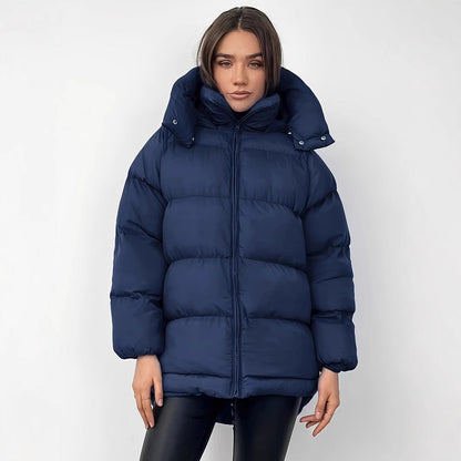 Manteau Matelassé Mi-long Épais et Chaud