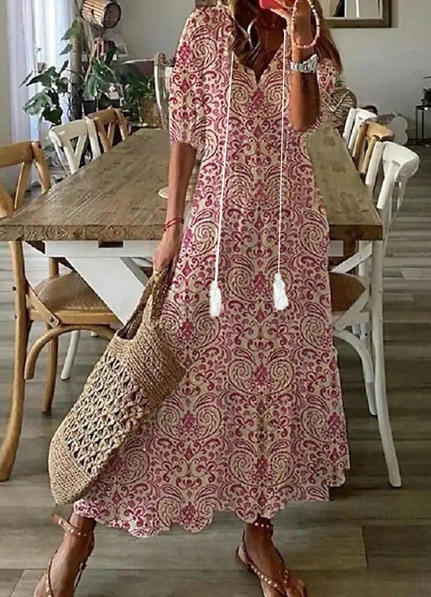 Amalia | Robe longue bohème vintage