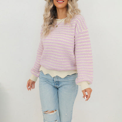Emma Soft Striped Knit Sweater