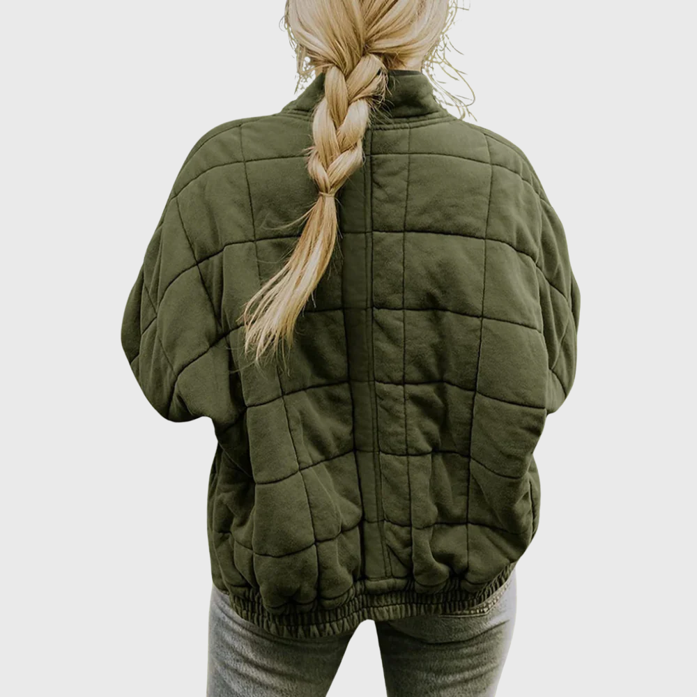 Amélie Warm and modern quilted zip-up jacket