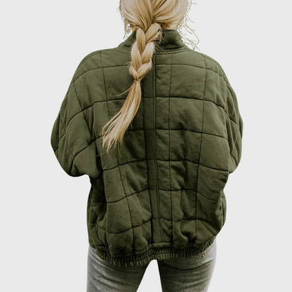 Amélie Warm and modern quilted zip-up jacket