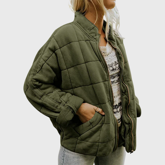 Amélie Warm and modern quilted zip-up jacket